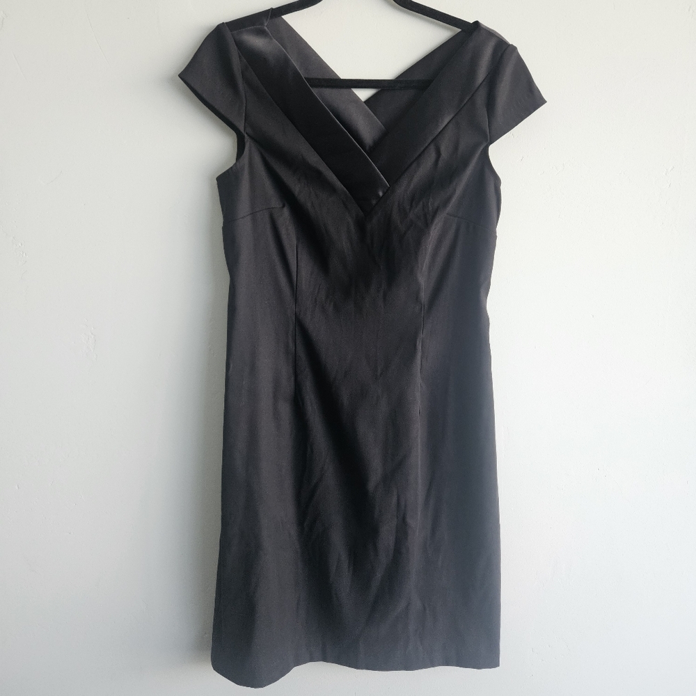 Little Black Dress Satin V-Neck Mini Dress Capsule Cocktail LBD